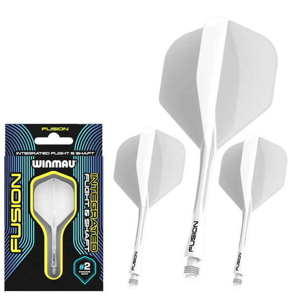 WINMAU FUSION NO.2 INTEGRATED FLIGHT & SHAFT - WHITE