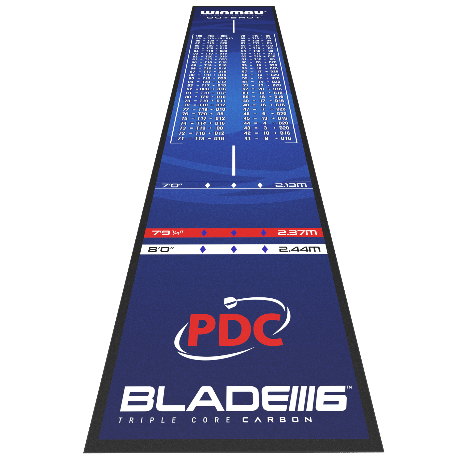 WINMAU OUTSHOT SOFT FEEL DART MAT