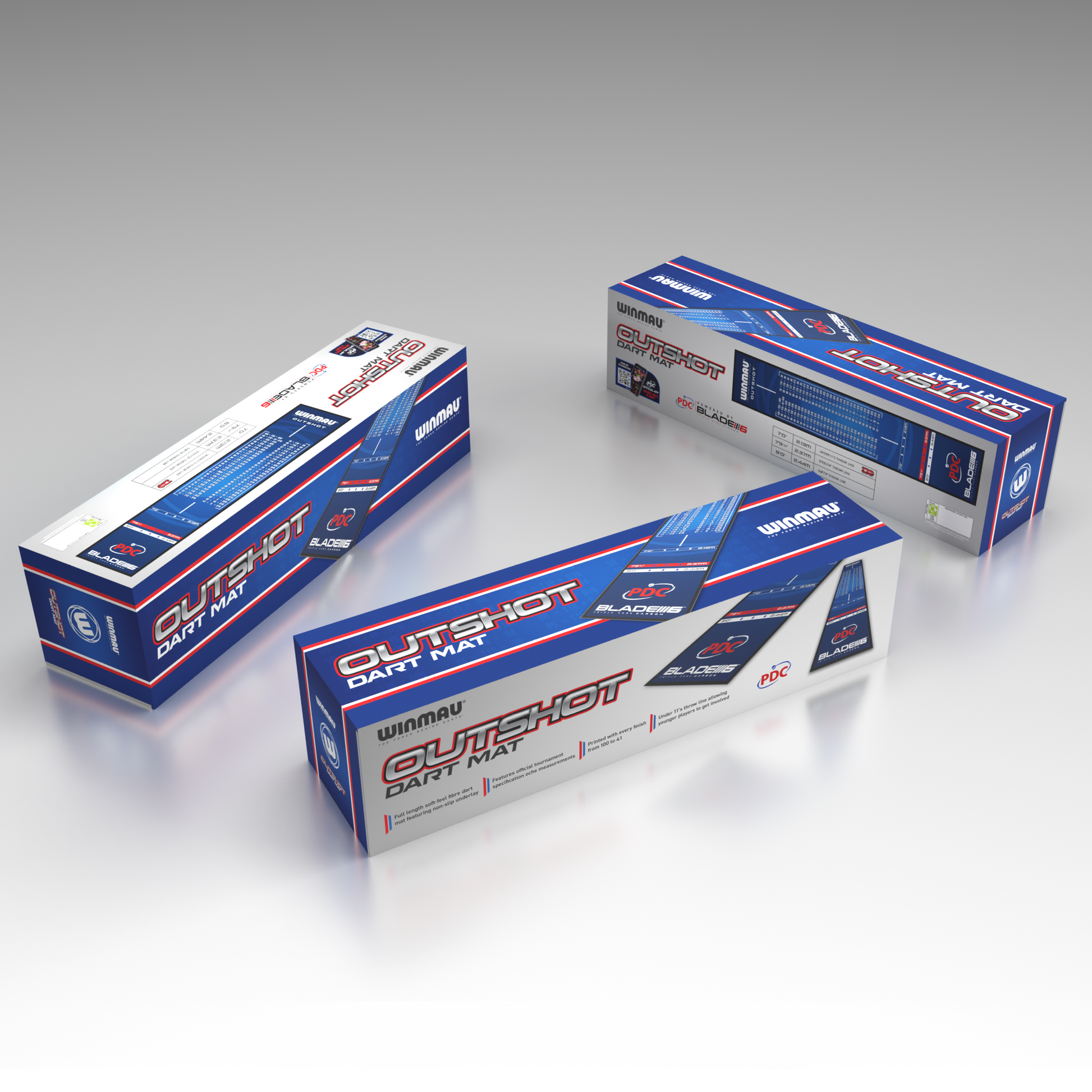 WINMAU OUTSHOT SOFT FEEL DART MAT