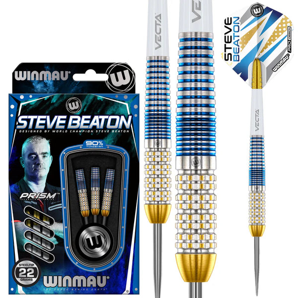 WINMAU STEVE BEATON LEGACY EDITION 90% STEEL TIP DARTS