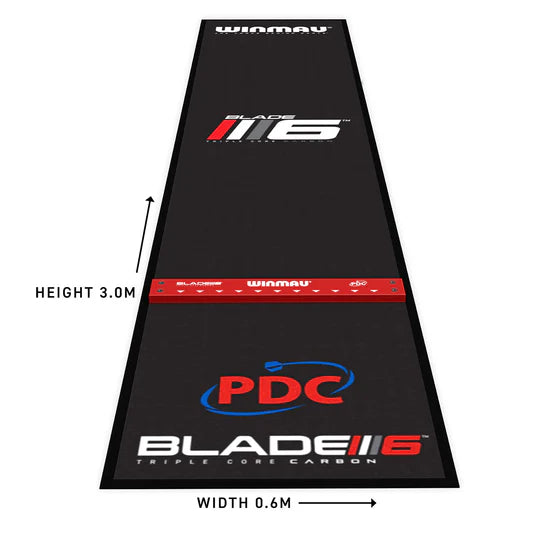 WINMAU PRO ZONE PRECISION BLADE 6 SOFT FEEL DART MAT WITH INTEGRATED OCHE