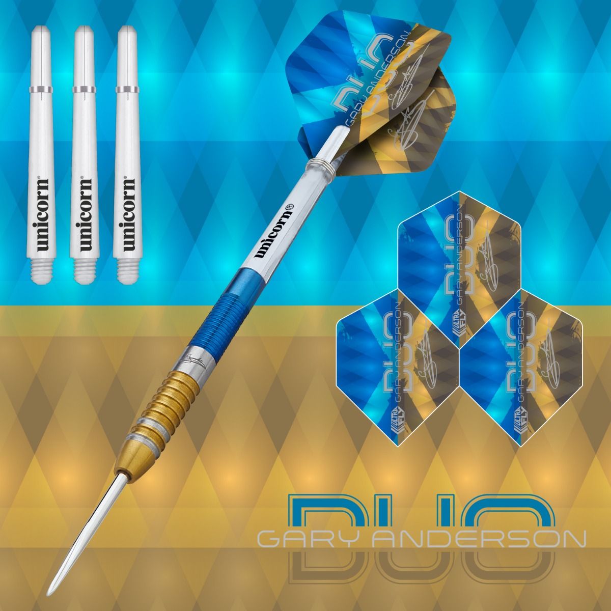 UNICORN GARY ANDERSON DUO STEEL DART SET 90%