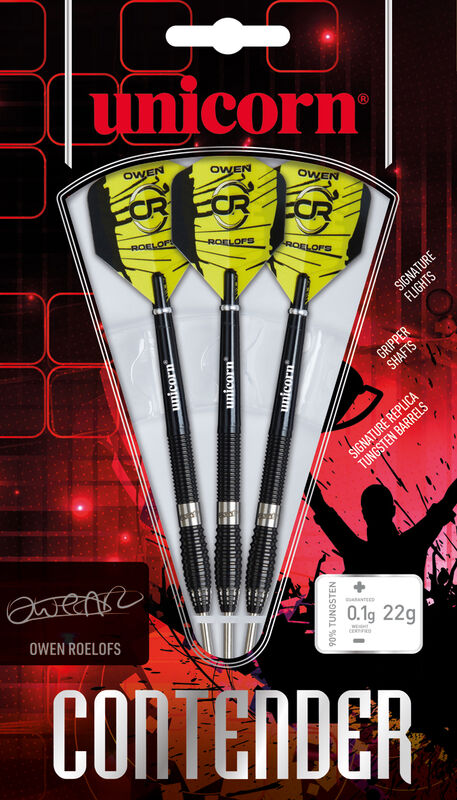 UNICORN OWEN ROELOFS 90% 22G STEEL TIP DARTS