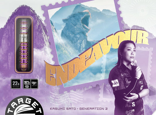 TARGET JAPAN KASUMI SATO ENDEAVOR GEN 2 90% SP STEEL TIP DARTS