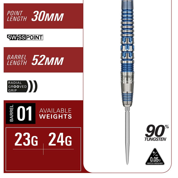 TARGET JAPAN MIZU SERIES 01 90% SP STEEL TIP DARTS