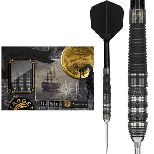 TARGET JAPAN BLACK MARQUE ARMAGEDDON 90% SP STEEL TIP DARTS (VARIOUS WEIGHTS)