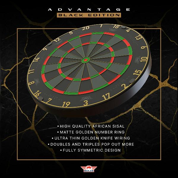 BULL'S NL ADVANTAGE BLACK DARTBOARD