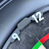titan black dart board number ring closeup