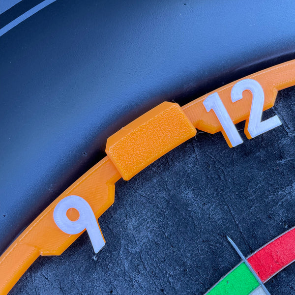 titan orange dart board number ring closeup