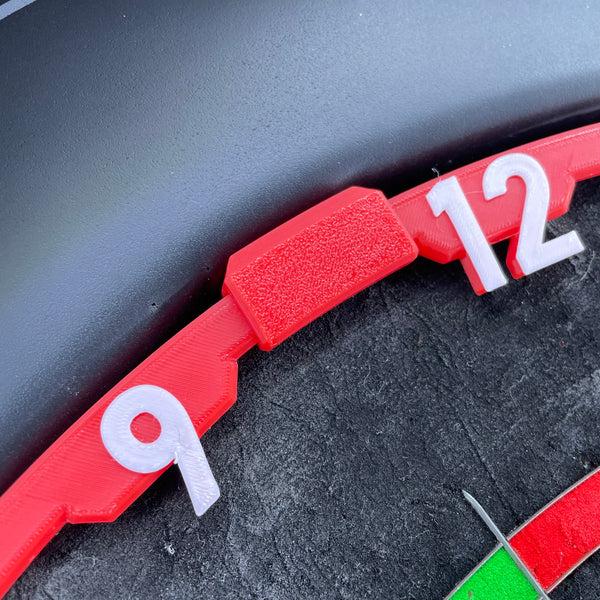 titan red dart board number ring closeup